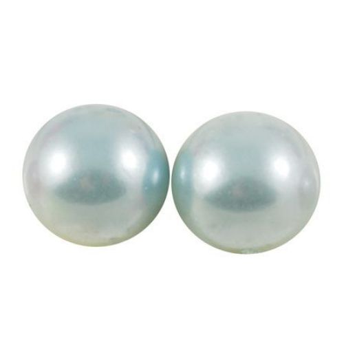 Decorative Half Pearls / 8x4 mm / Light Blue - 100 pieces