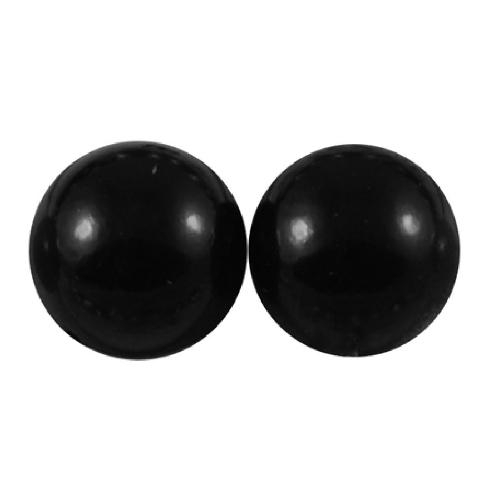 Half-sphere beads, 5x2.5 mm, black color - 250 pieces