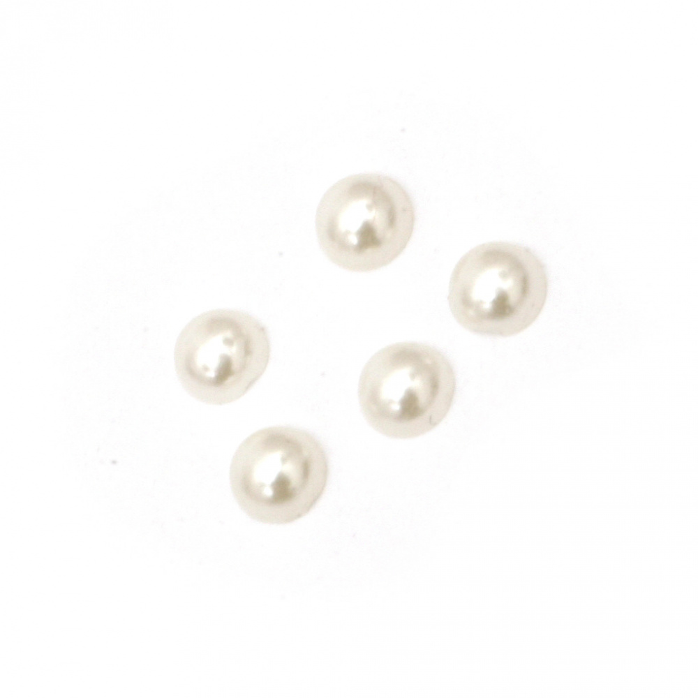 Cabochon Pearl Beads, Half Round for Gluing, DIY, Decoration, Scrapbooking,  4x2 mm champagne -500 pieces