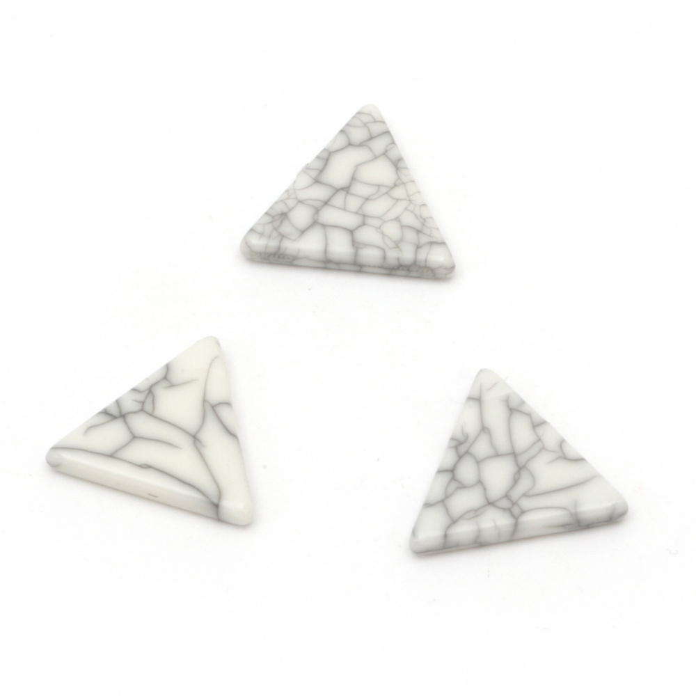 Tile imitation turquoise triangle 15x14x2 mm without hole color gray - 25 pieces