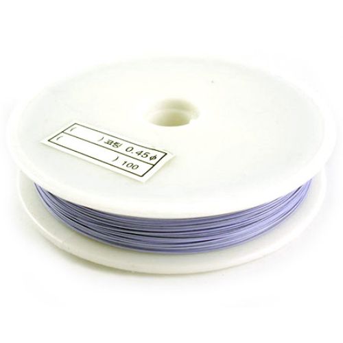 Cablu de oțel 0,38 mm culoare violet deschis -25 metri