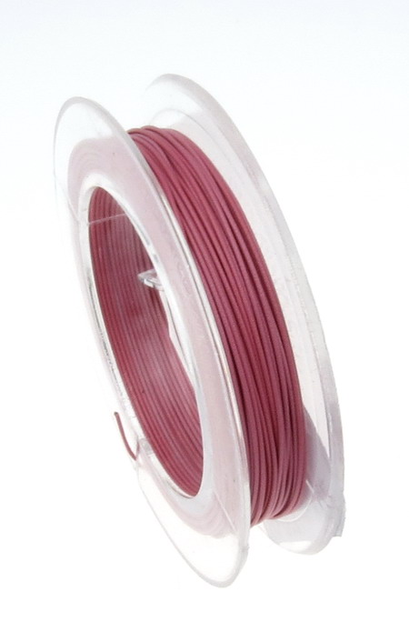 Cablu de oțel 0,45 mm culoare roz -10 metri
