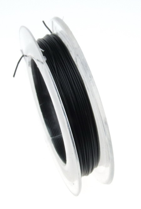 Steel Cord, Jewelry DIY Making 0.45 mm color black -10 meters