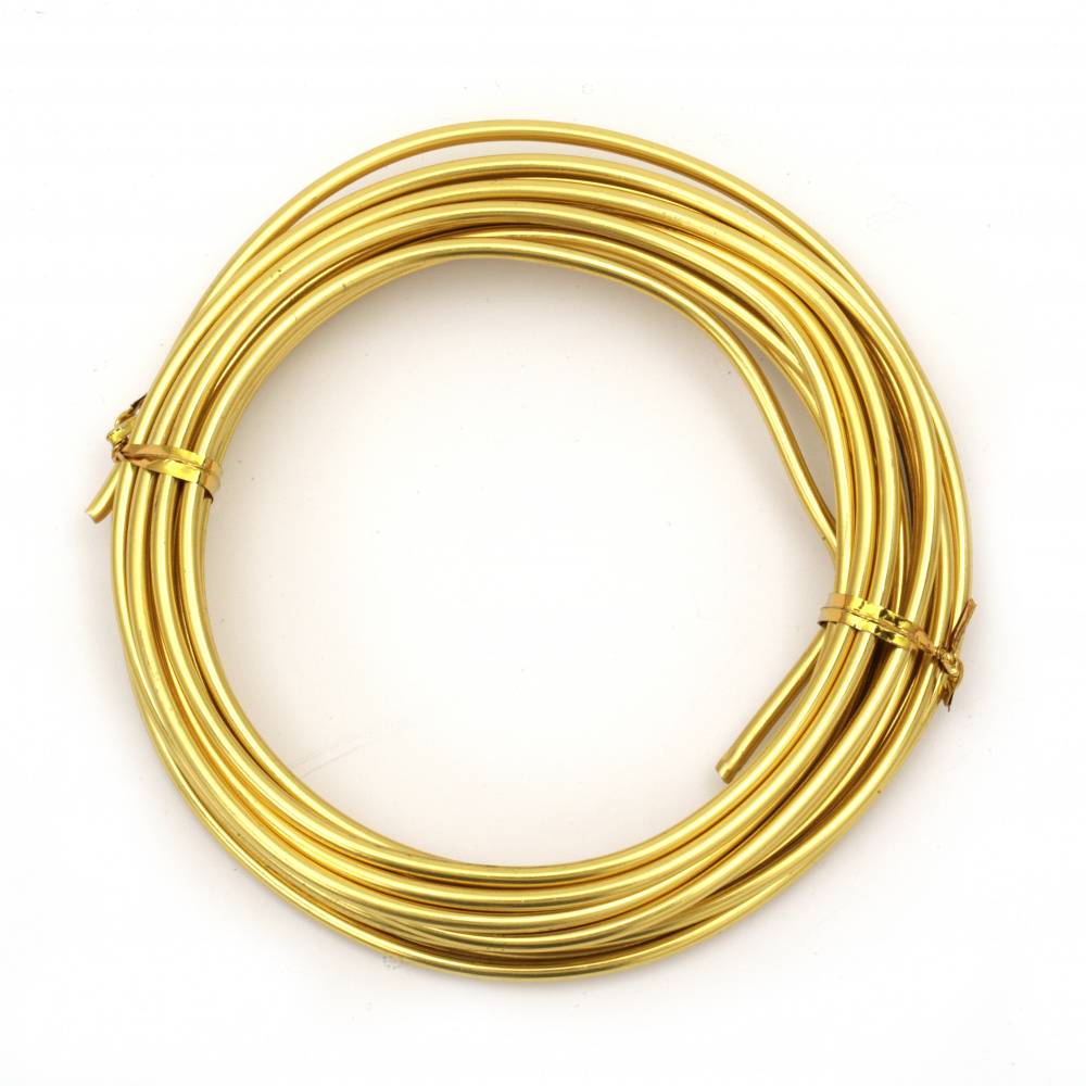 Aluminum Wire, 3 mm, Gold Color - 5 meters