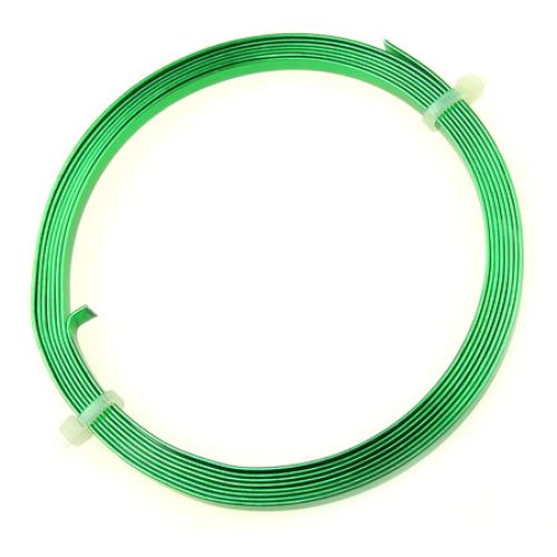 Craft Aluminium Wire 5x1 mm color green -2 meters