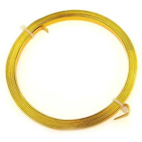 Banda de aluminiu 5x1 mm culoare auriu -2 metri