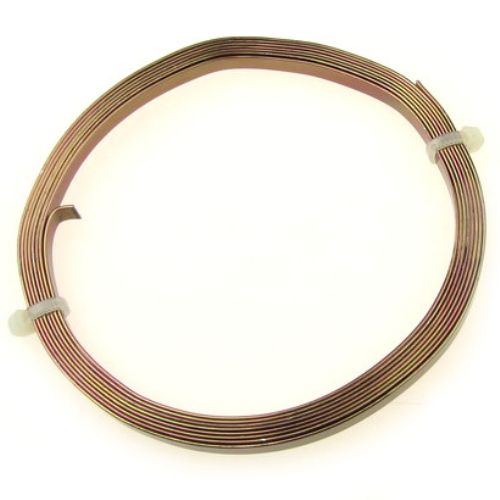 Craft Aluminium Wire 5x1 mm color brown -2 meters
