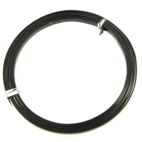 Craft Aluminium Wire 5x1 mm color black -2 meters