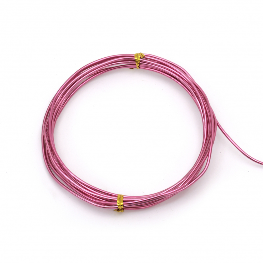 Aluminum wire 2 mm cyclamen color -3 meters
