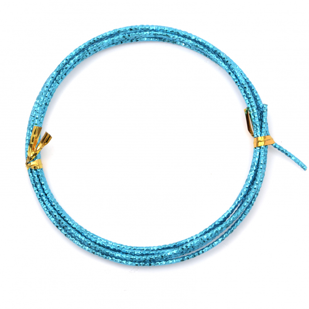 Aluminum wire 2 mm cut color blue ~ 2 meters