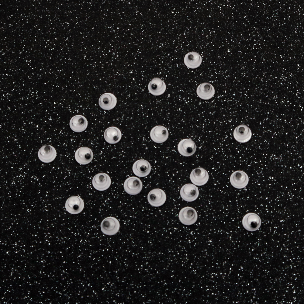 Wiggle Eyes for sewing  DIY Crafts Handmade Accessories 3 mm - 100 pieces