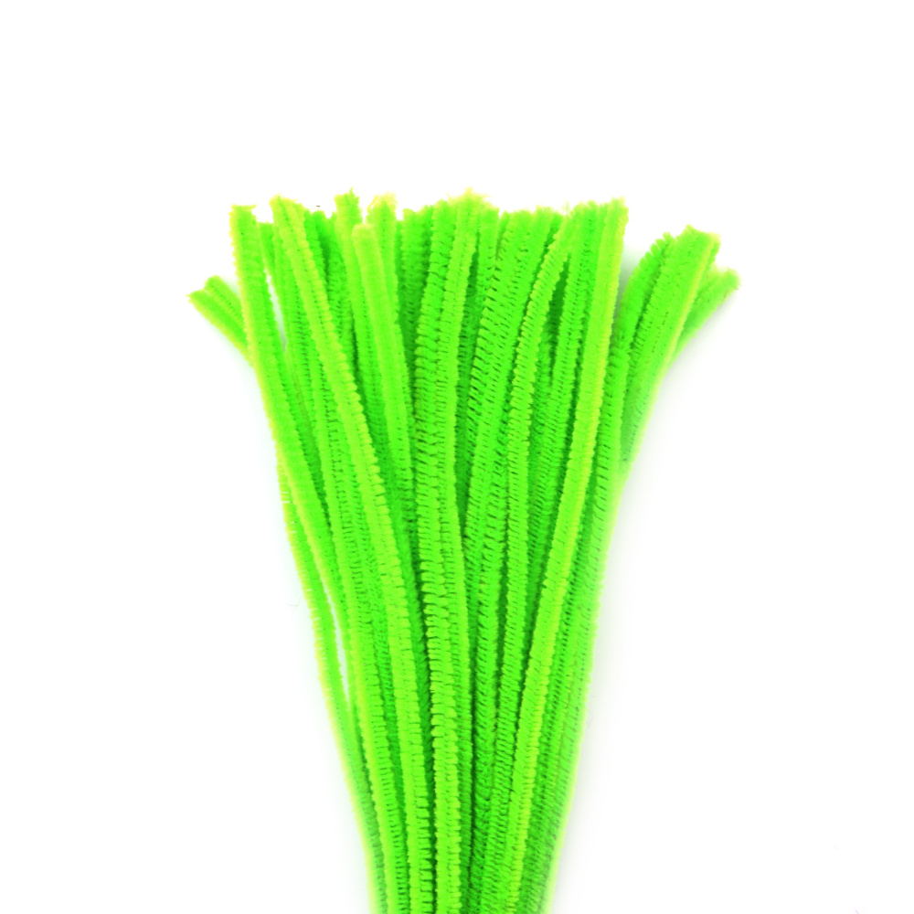Green Pipe Cleaners, DIY Crafts Decorating, Children -30 cm -10 pieces