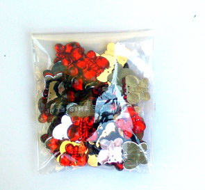 Acrylic stone for gluing butterfly 9 mm red -50 pieces