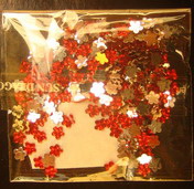 Акрилен камък за лепене цвете 3 мм червено -200 броя