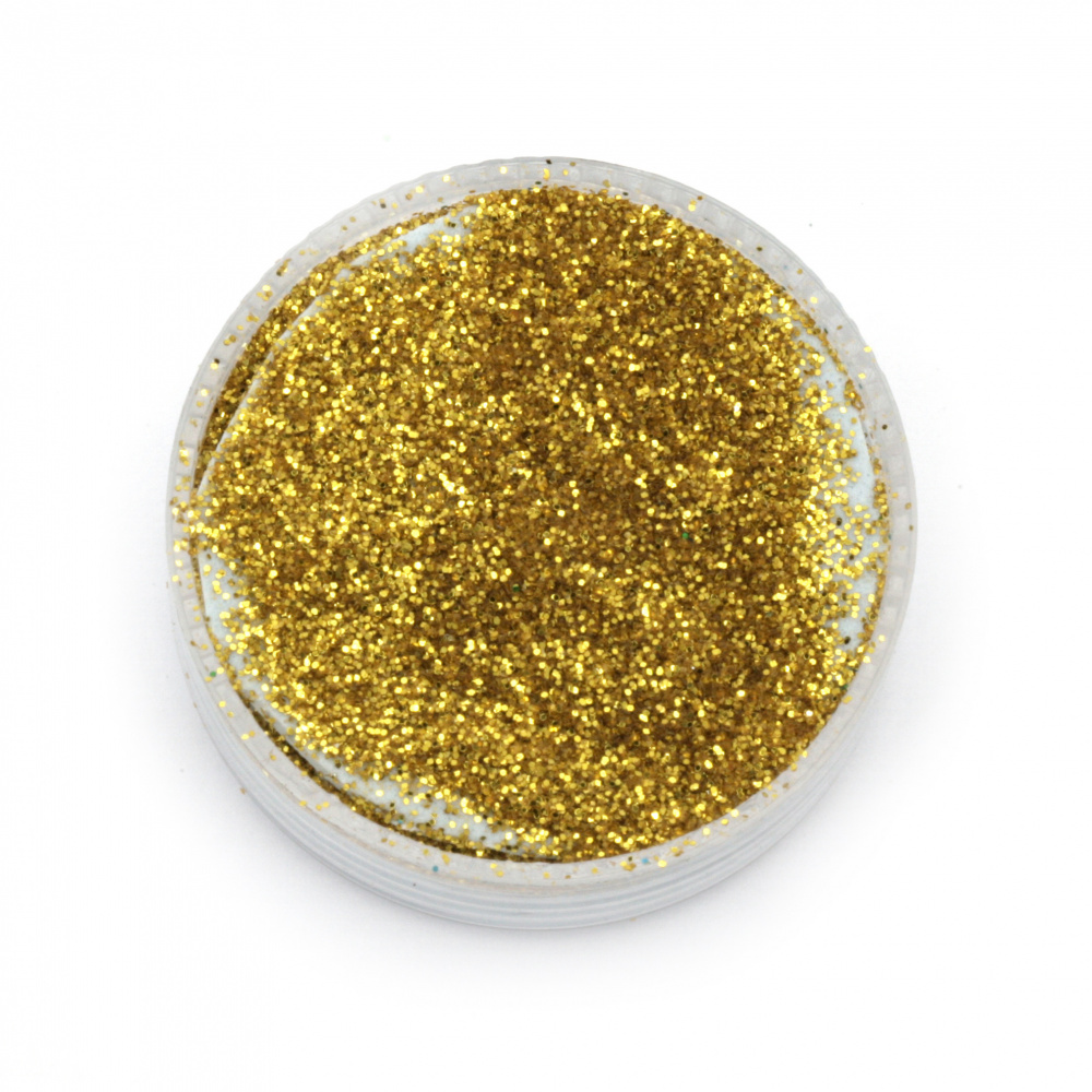 Брокат/глитер на прах 0.3 мм 250 микрона злато -20 грама