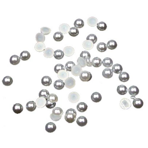 Pearl Cabochon, Half Round for Gluing, DIY, Clothes, Jewellery 4 mm white -500 pieces