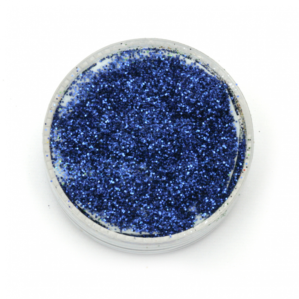 Pulbere de brocart / sclipici 0,3 mm 250 microni albastru regal -20 grame