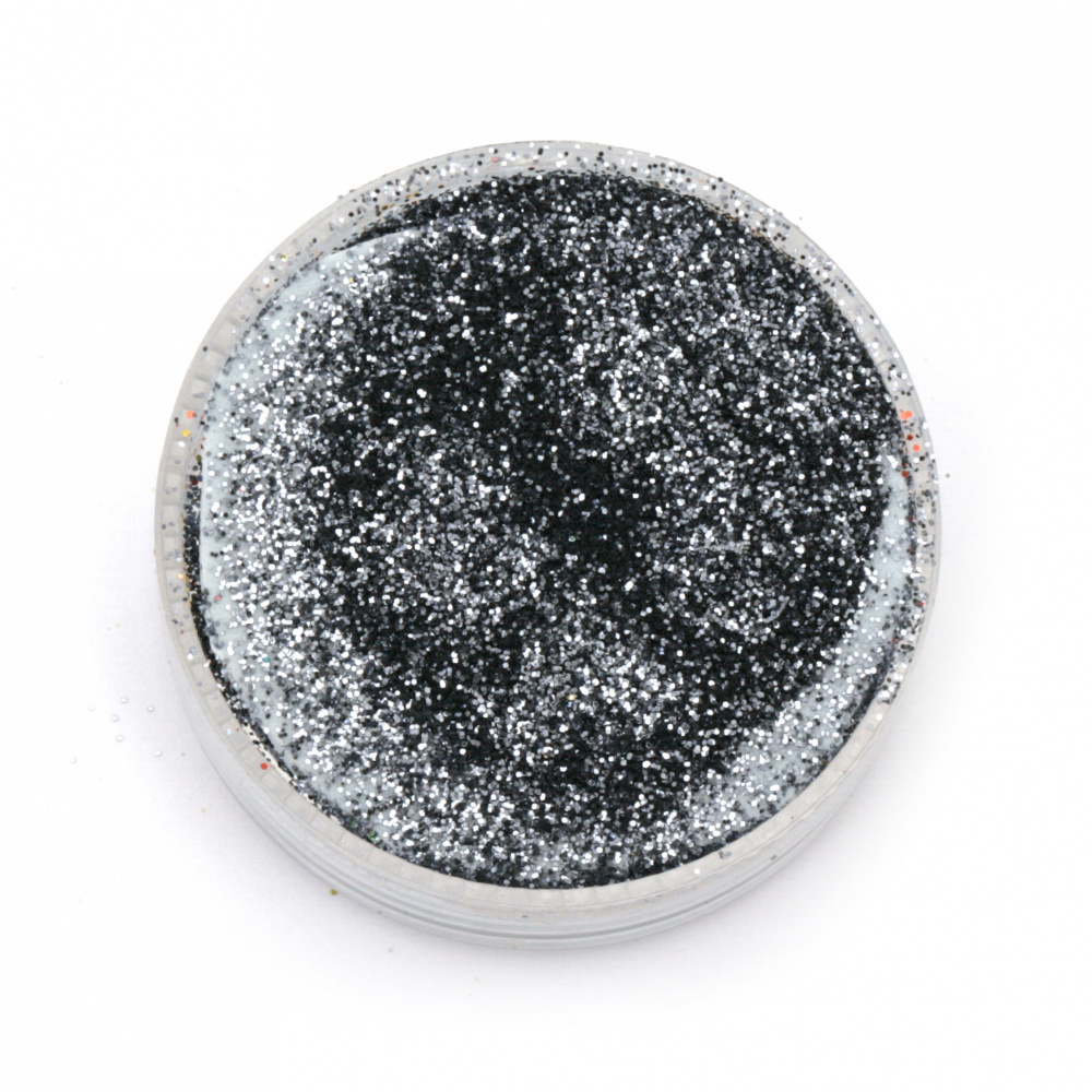 Брокат/глитер на прах 0.3 мм 250 микрона графит -20 грама