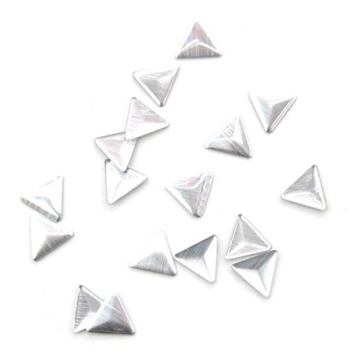 Adhesive element triangle 7 mm silver -20 pieces