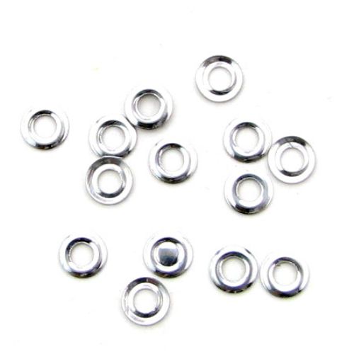 Adhesive Washer Elements / 6 mm / Silver - 50 pieces