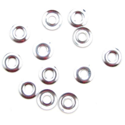 Washer Elements for Gluing / 8 mm / Silver - 20 pieces