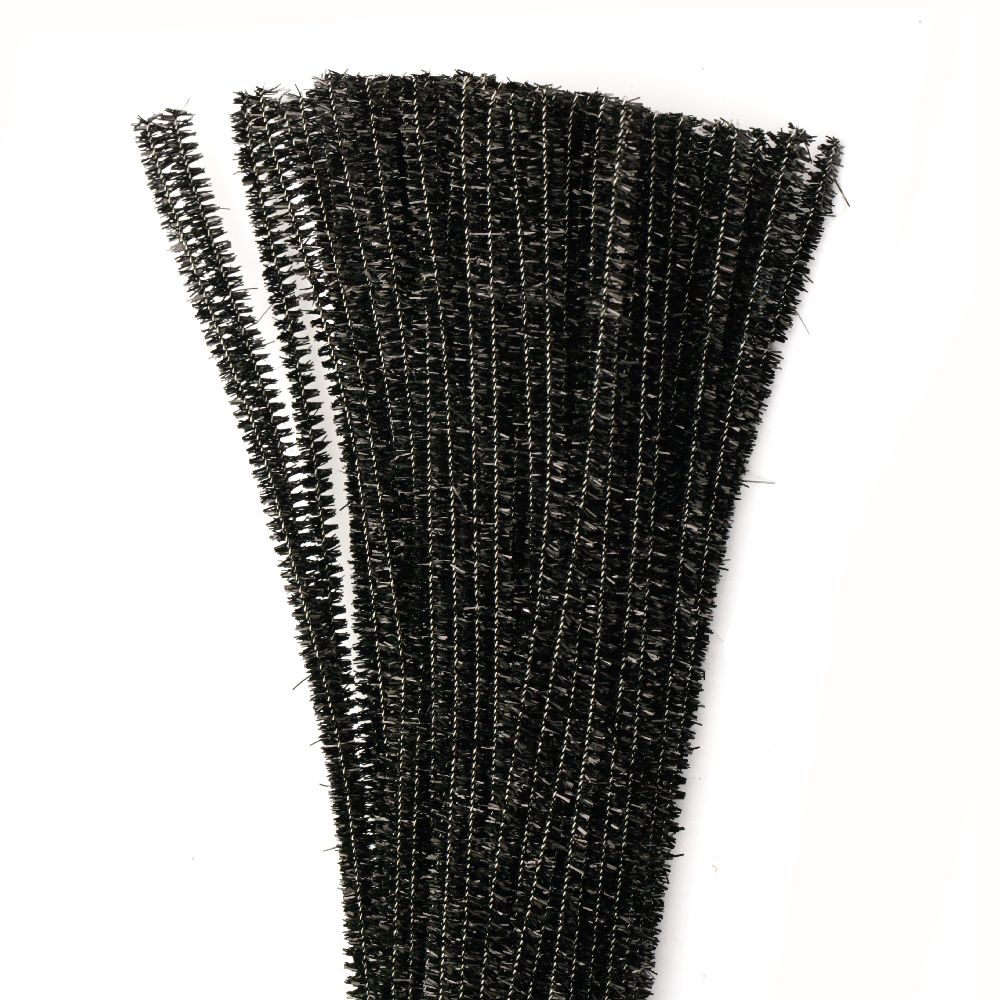 Wire wire lame rod black DIY Crafts Decorating, Children-30 cm -10 pieces