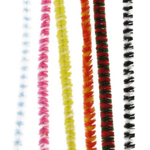 10Pcs Pipe Cleaners, Chenille Wire, DIY Decorating, Kids Crafts, 30 cm - MIXED Colors