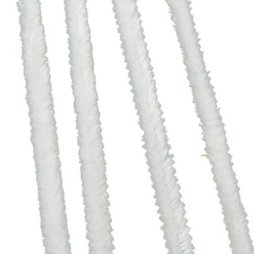 10Pcs White Pipe Cleaners, Chenille Wire, DIY Decorating, Kids Crafts, Size: 9 mm x 30 cm