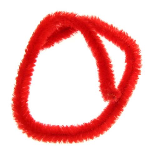 Pipe Cleaners, Chenille Wire, DIY Decorating, Kids Crafts, red 9 mm -30 cm -10 pieces