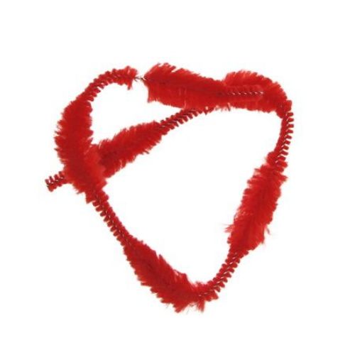 Wire rod with six reliefs DIY Crafts Decorating, Children x3.8 cm red -30 cm -10 pieces