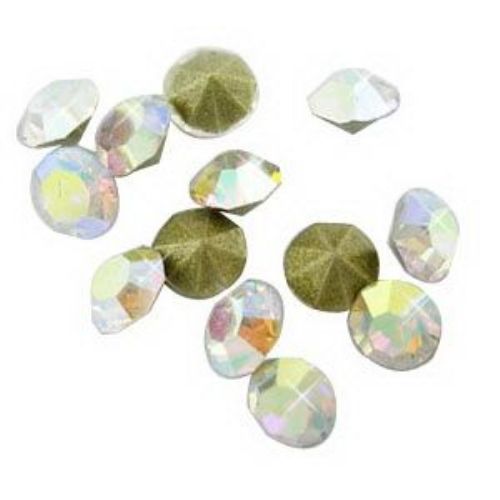 Hot Fix Crystal Rhinestone, Decoration, Clothes, DIY, Craft, Jewelry Making 2 mm ARCH white -24 pieces