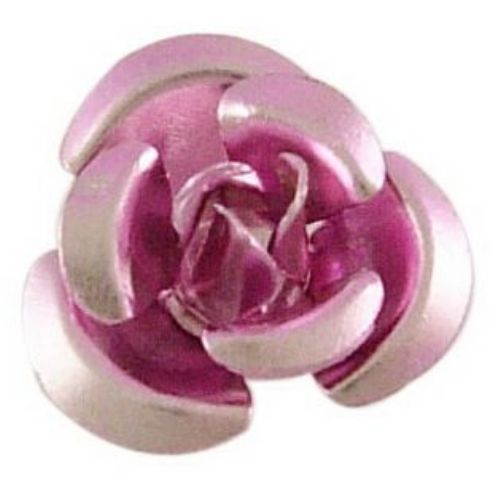 Роза метална 10x6.5 мм розова-50 броя