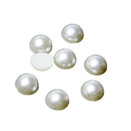Cabochon Pearls, Half Round for Gluing, DIY, Clothes, Jewellery 7 mm -100 pieces