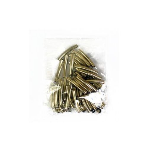 Metal Tube Beads, 3x20 mm color silver -50 pieces