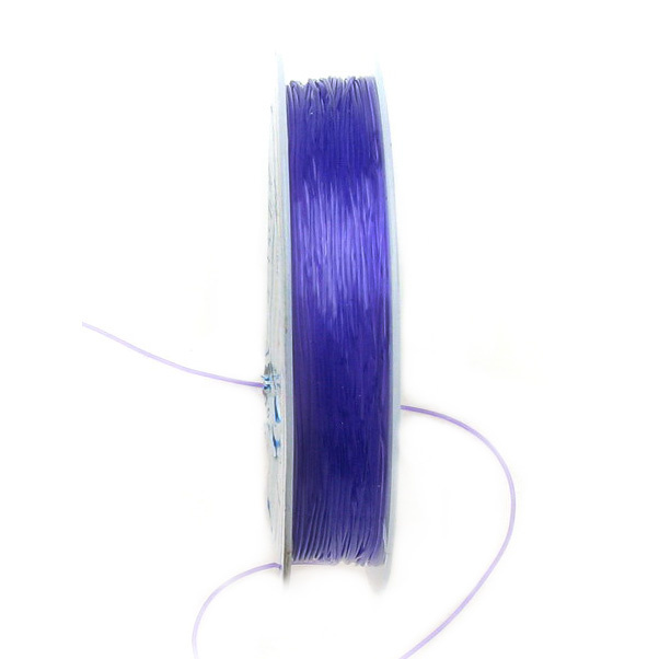 Elastic Fibre Wire, Dyed 0.6mm violet ~ 7m
