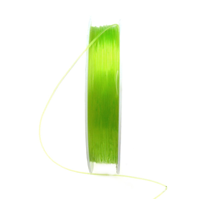 Elastic Fibre Wire, Dyed 0.6 mm green light ~ 10 meters