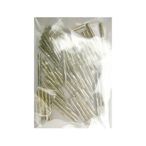 Straight Metal Tube Beads with Relief, 2/20 mm - 50 pieces