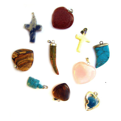 Ημιπολύτιμη πέτρα κρεμαστό διάφορα χρώματα και σχέδια 20-25 mm