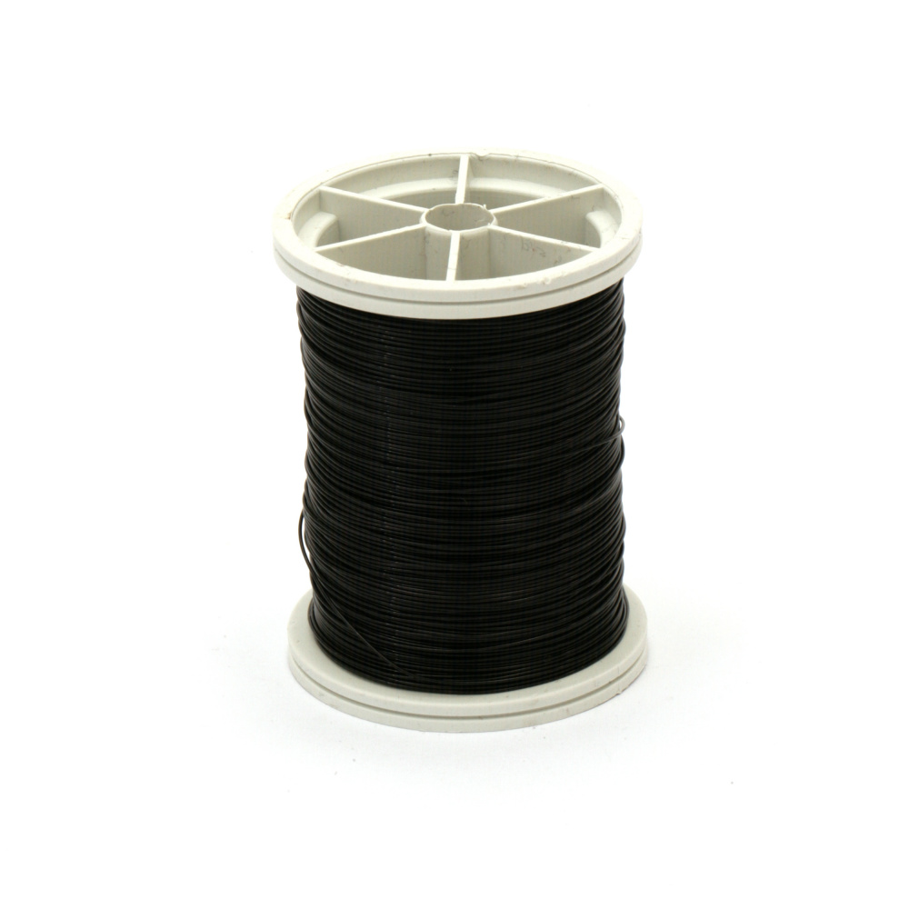 Copper wire 0.4 mm black ~ 26 meters