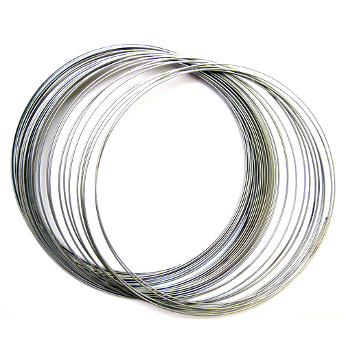 Wire for necklaces 110x0.6 mm color silver -50 turns ~ 50 grams