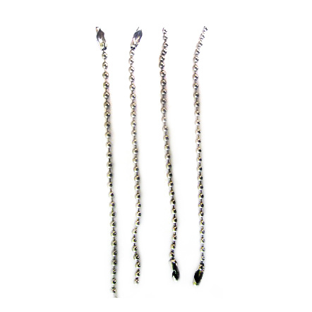 Ball Bead Connecting Chain / 2.4x100 mm / Silver ~ 50 grams - 50 pieces