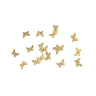 Decorazioni Eleganti a Farfalla in Metallo – Colore Oro Chiaro, 7x6 mm, Confezione da 50 per Progetti Creativi Fai-da-Te e Decorazioni