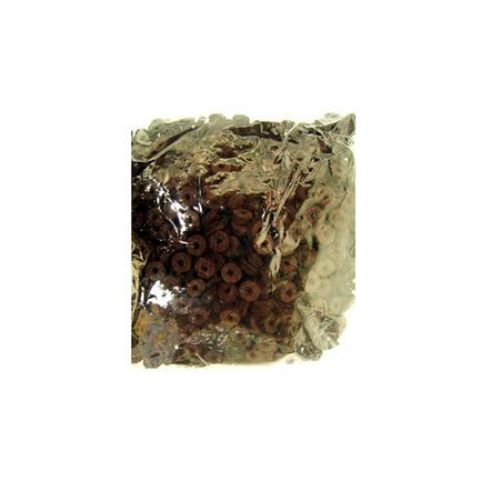 Șaibă de piele 6x2 mm maron închis -12,5 grame ~ 300 bucăți
