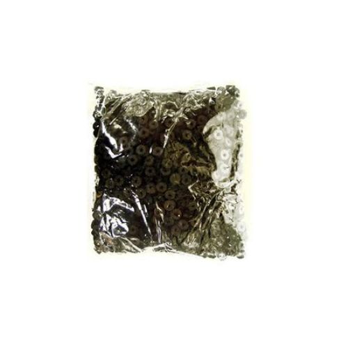 Saiba din piele  6x2 mm negru -12,5 grame ~ 300 buc