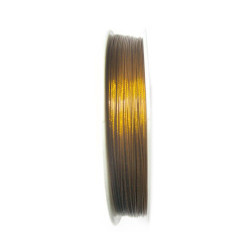 Steel Cord, Craft & Jewellery Making 0.45 mm color gold -100 m