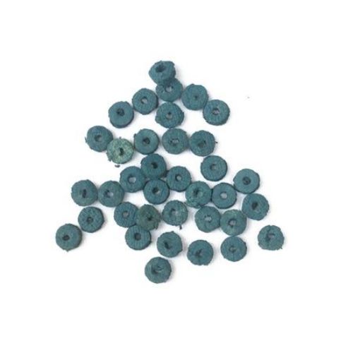 Șaibă de piele 6x2 mm albastru -12,5 grame ~ 300 bucăți