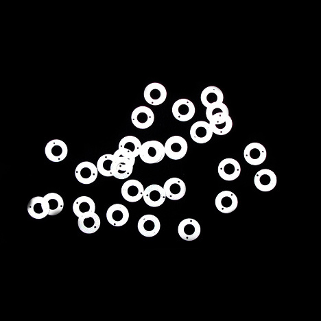 Παγιέτες κύκλος 12x6 mm λευκό - 20 γραμμάρια