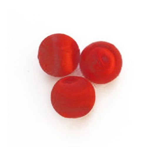 Silk Thread Wrapped Balls / 28 mm / Red - 12 pieces