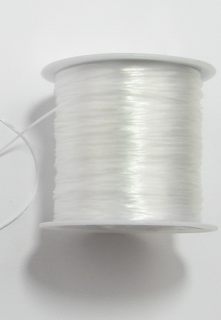 Silicone elastic 0.8 mm white ~ 40 meters