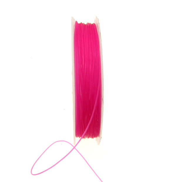 Beading Elastic Wire 0.6 mm pink dark ~ 7 meters